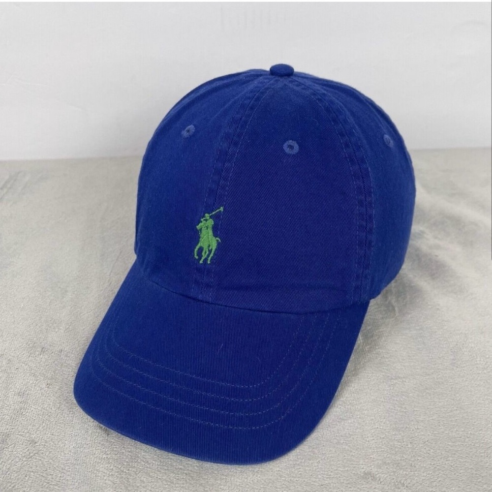 Ralph Lauren Polo royal blue cap with green logo